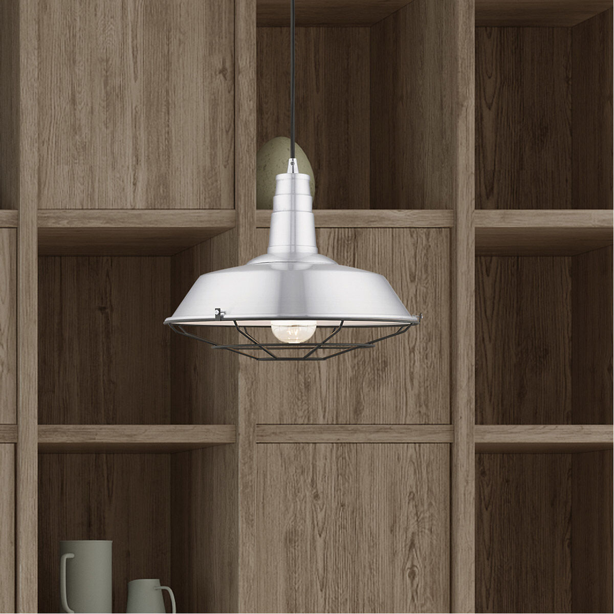 Allison 1 Light 14 inch Brushed Aluminum Mini Pendant Ceiling Light