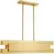 Varick 4 Light 36 inch Satin Brass Linear Chandelier Ceiling Light