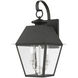 Mansfield 2 Light 17 inch Black Outdoor Wall Lantern