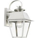 Wentworth 1 Light 13 inch Brushed Nickel Outdoor Small Wall Lantern