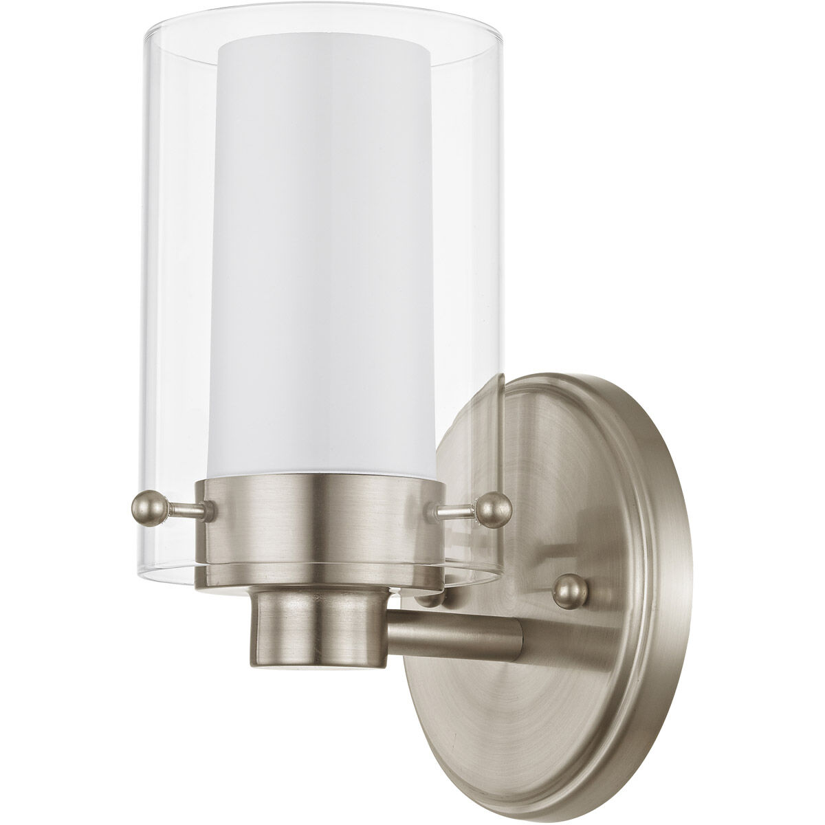 Manhattan 1 Light 5 inch Brushed Nickel Bath Vanity Wall Light