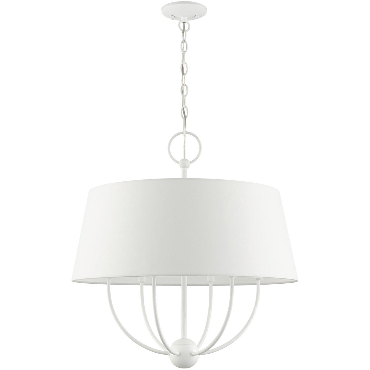 Ridgecrest 6 Light 24 inch White Pendant Chandelier Ceiling Light