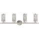 Industro 4 Light 36 inch Brushed Nickel Vanity Sconce Wall Light