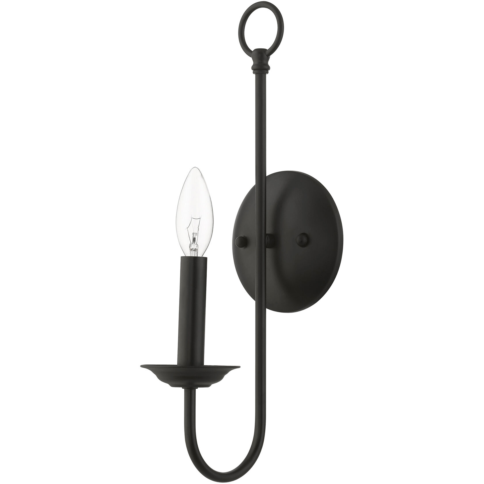 Estate 1 Light 5 inch Black Single Sconce Wall Light, Single