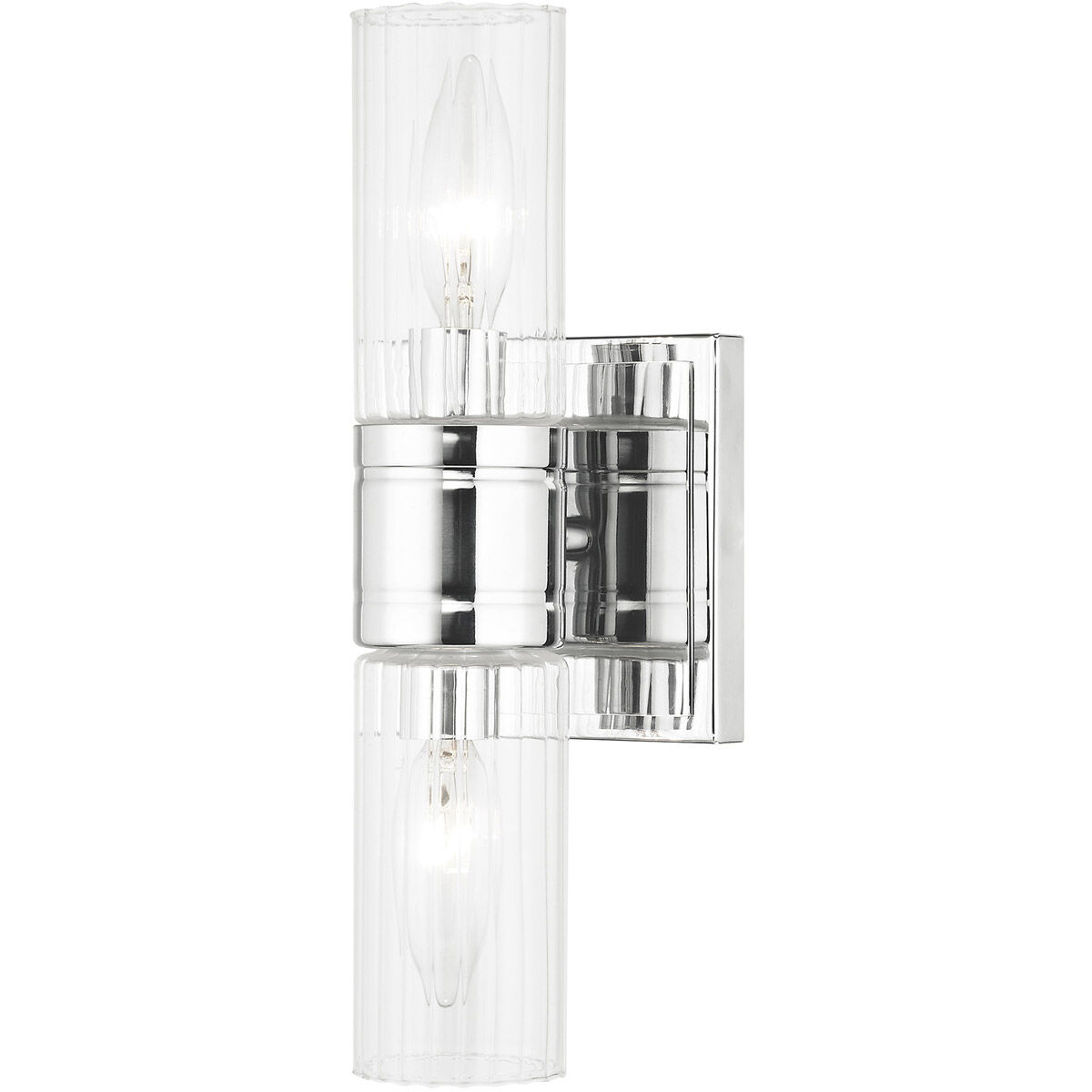 Midtown 2 Light 12 inch Polished Chrome Bath Vanity Wall Light