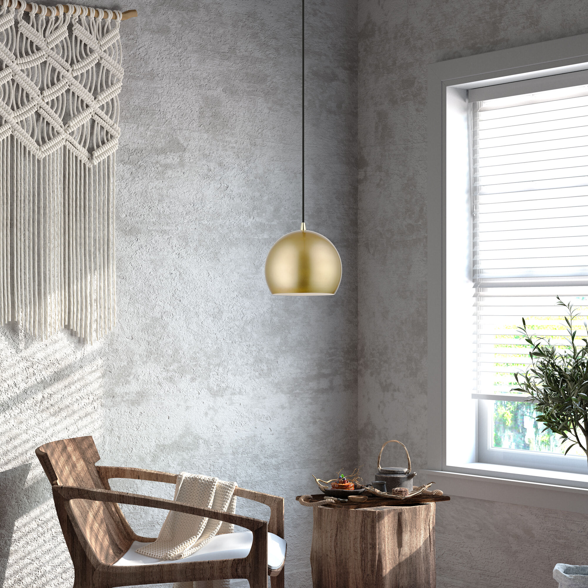 Piedmont 1 Light 10 inch Soft Gold with Polished Brass Accents Pendant Ceiling Light