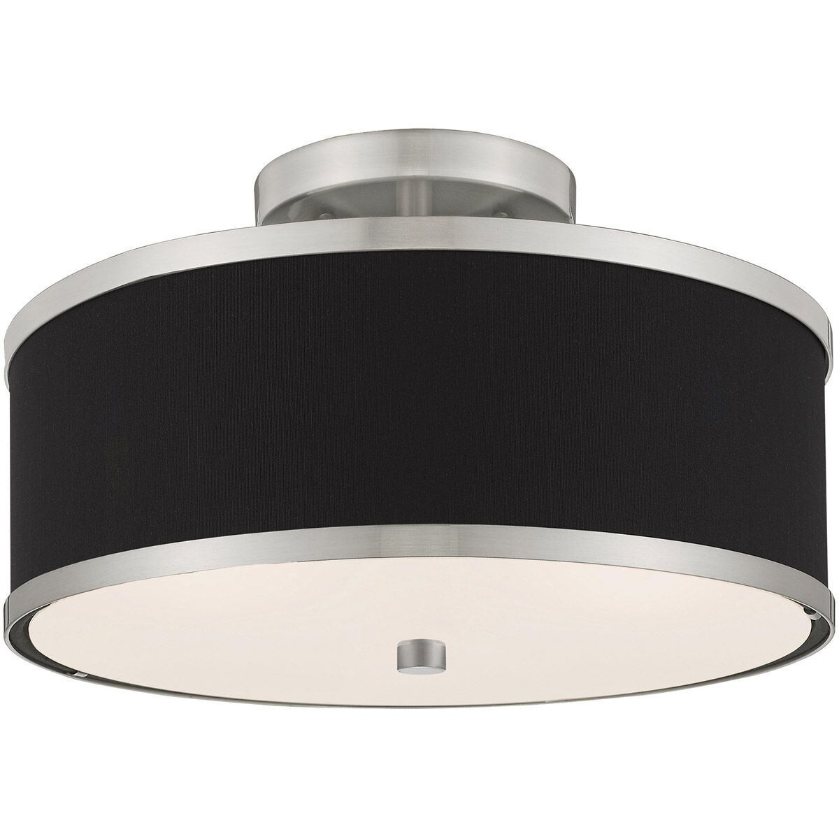Park Ridge 2 Light 13 inch Brushed Nickel Semi-Flush Mount Ceiling Light 