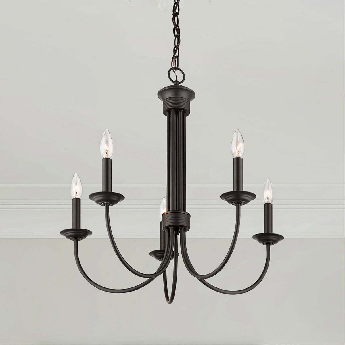 Estate 5 Light 25 inch Bronze Chandelier Ceiling Light
