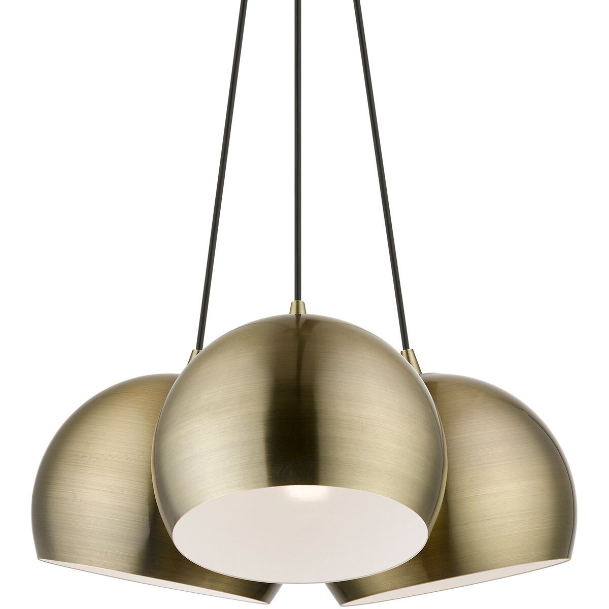 Piedmont 3 Light 22 inch Antique Brass Multi Pendant Ceiling Light