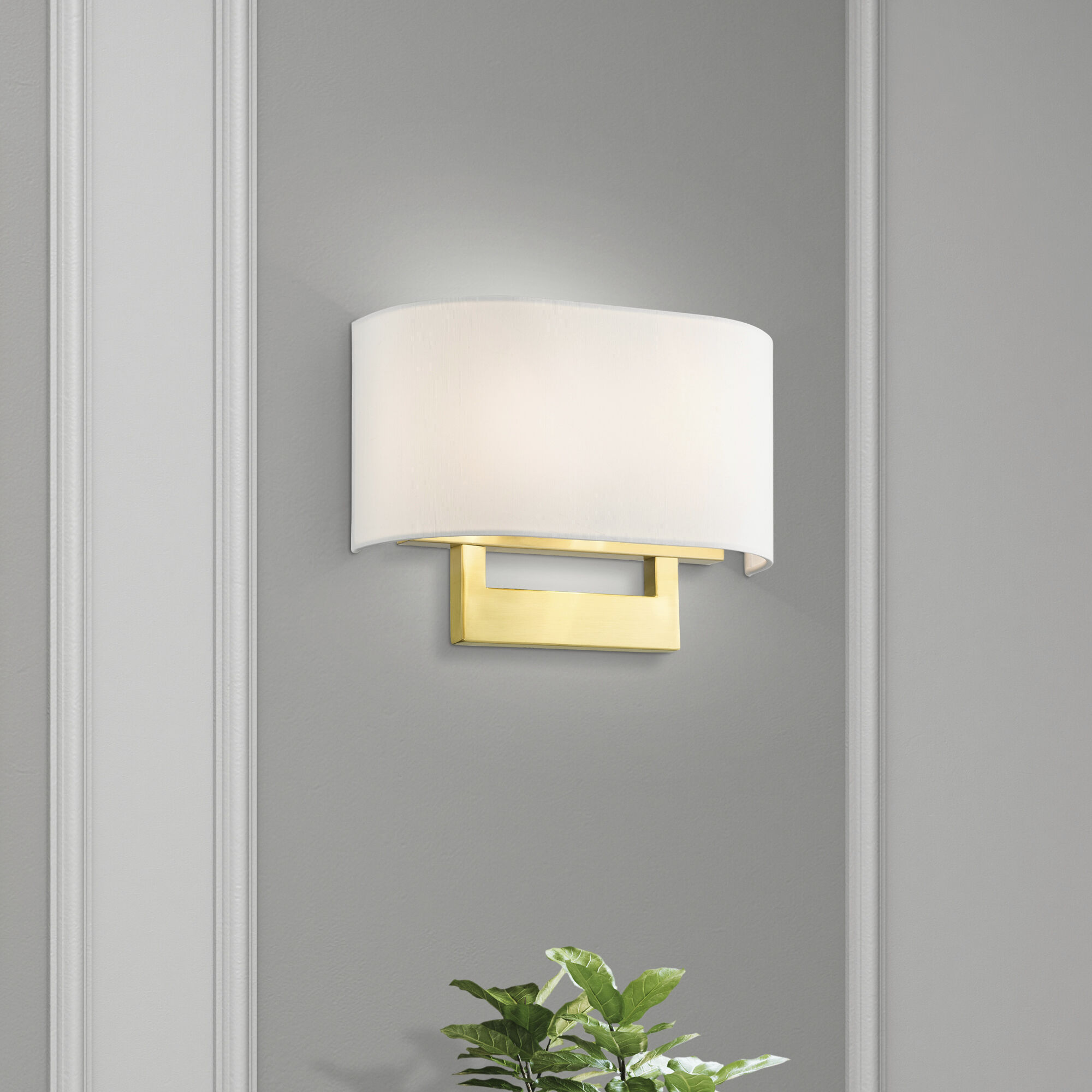 Allison Wall Sconce Wall Light in Satin Brass, Medium