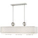 Arabesque 9 Light 40 inch Brushed Nickel Linear Chandelier Ceiling Light