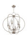 Milania 6 Light 25 inch Brushed Nickel Chandelier Ceiling Light