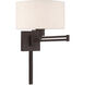 Allison 24 inch 100.00 watt Bronze Swing Arm Wall Lamp Wall Light