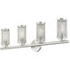 Industro 4 Light 36 inch Brushed Nickel Vanity Sconce Wall Light