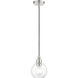 Downtown 1 Light 6.5 inch Brushed Nickel Mini Pendant Ceiling Light, Sphere