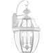Monterey 3 Light 23 inch White Outdoor Wall Lantern