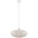Charlton 1 Light 16 inch White with Brushed Nickel Accents Pendant Ceiling Light