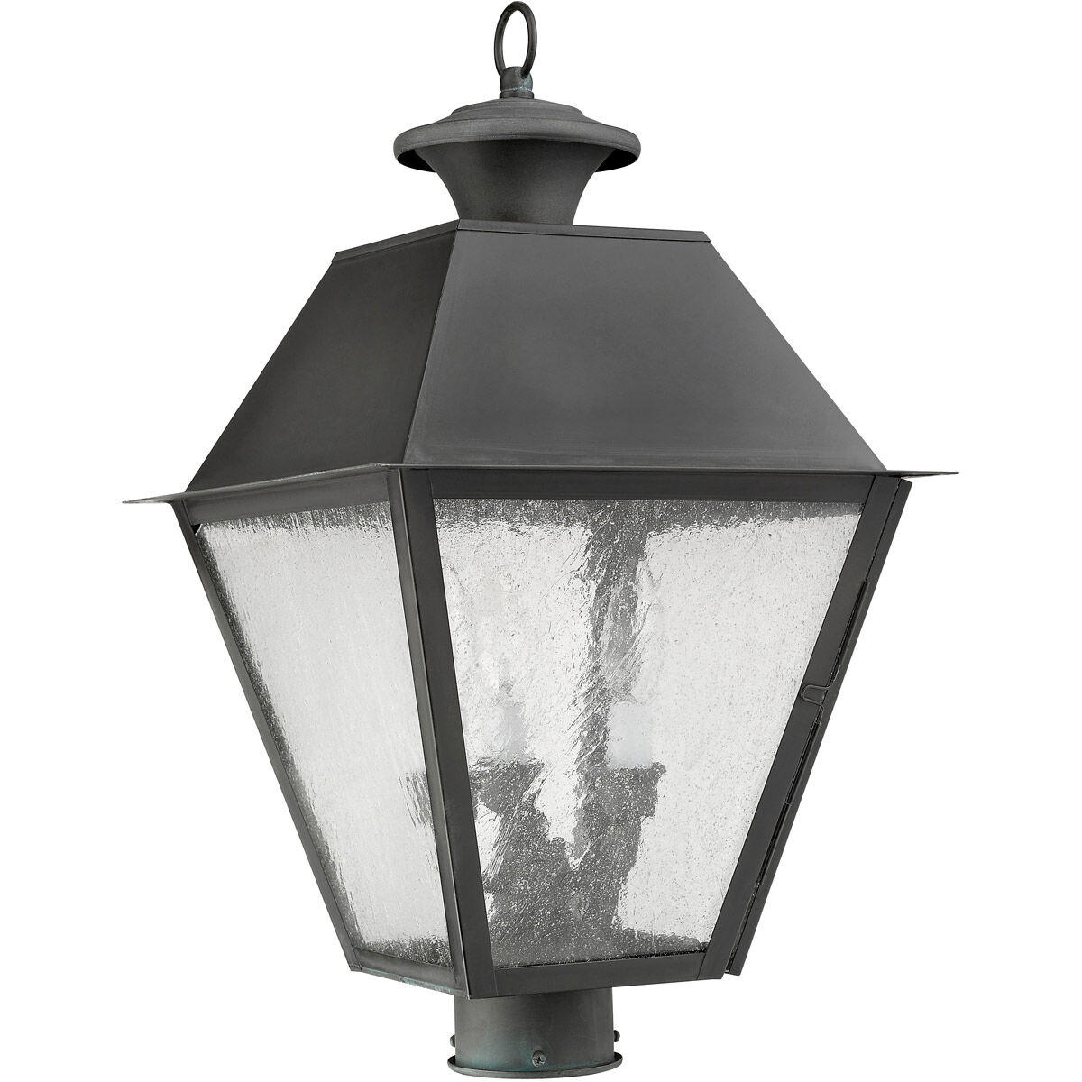 Mansfield 3 Light 20 inch Charcoal Outdoor Post Top Lantern 
