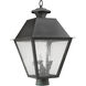 Mansfield 3 Light 20 inch Charcoal Outdoor Post Top Lantern 