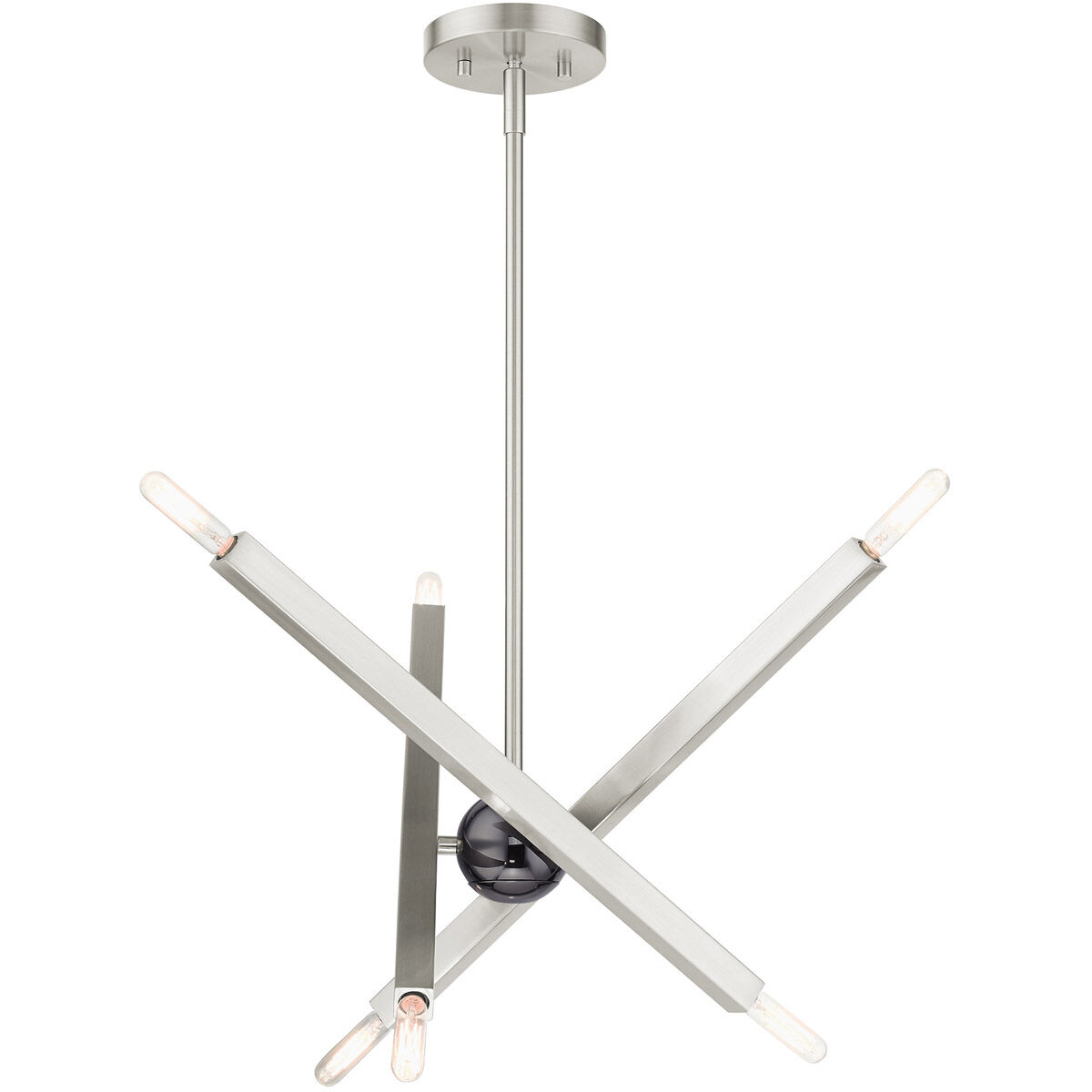 Monaco 6 Light 18 inch Brushed Nickel Chandelier Ceiling Light