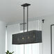 Weavington 4 Light 36 inch Black Linear Chandelier Ceiling Light, Large
