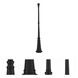 Allison 74 inch Textured Black Outdoor Lamp Post