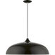 Amador 3 Light 24 inch Shiny Black with Polished Chrome Accents Pendant Ceiling Light, Large