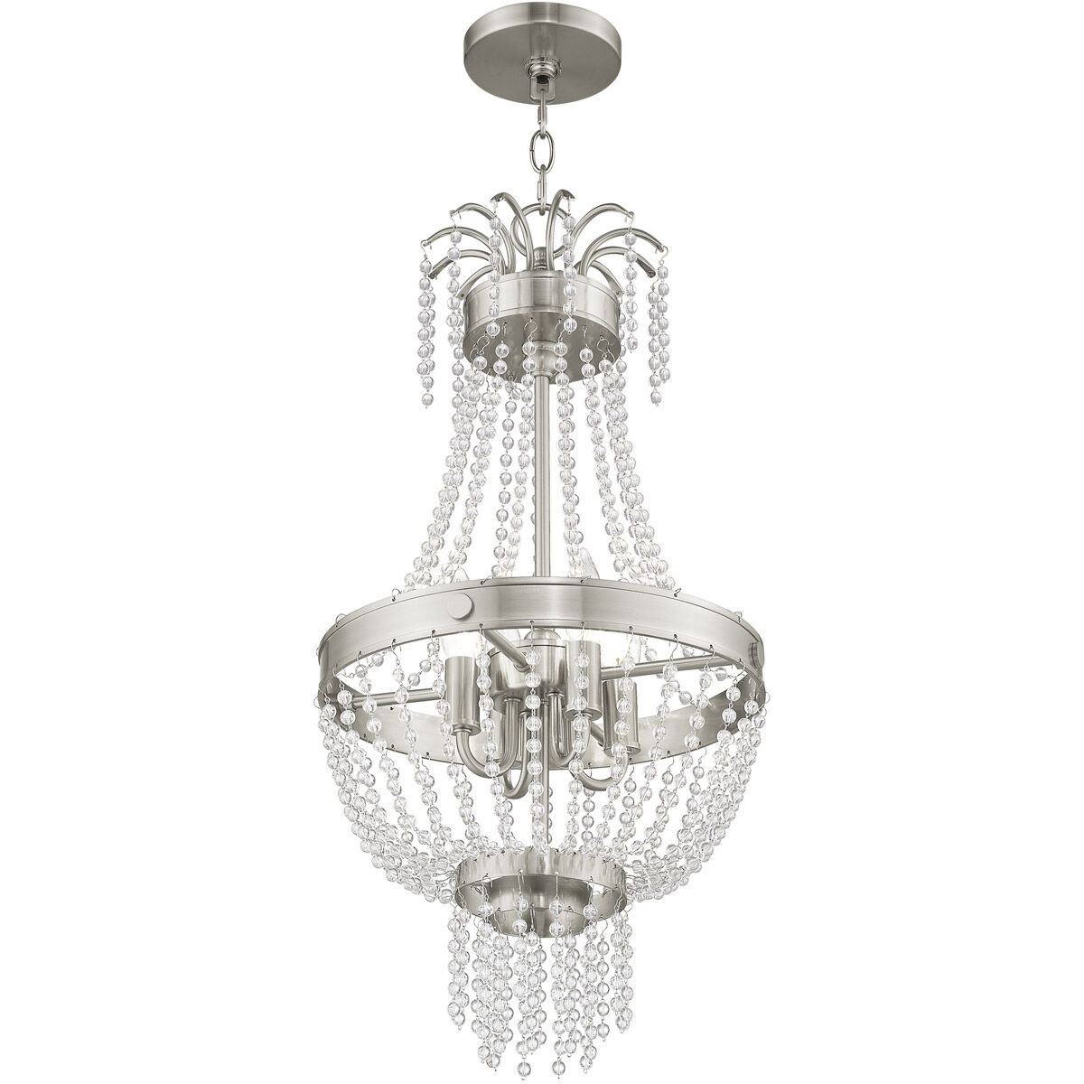 Valentina 4 Light 13 inch Brushed Nickel Pendant Ceiling Light