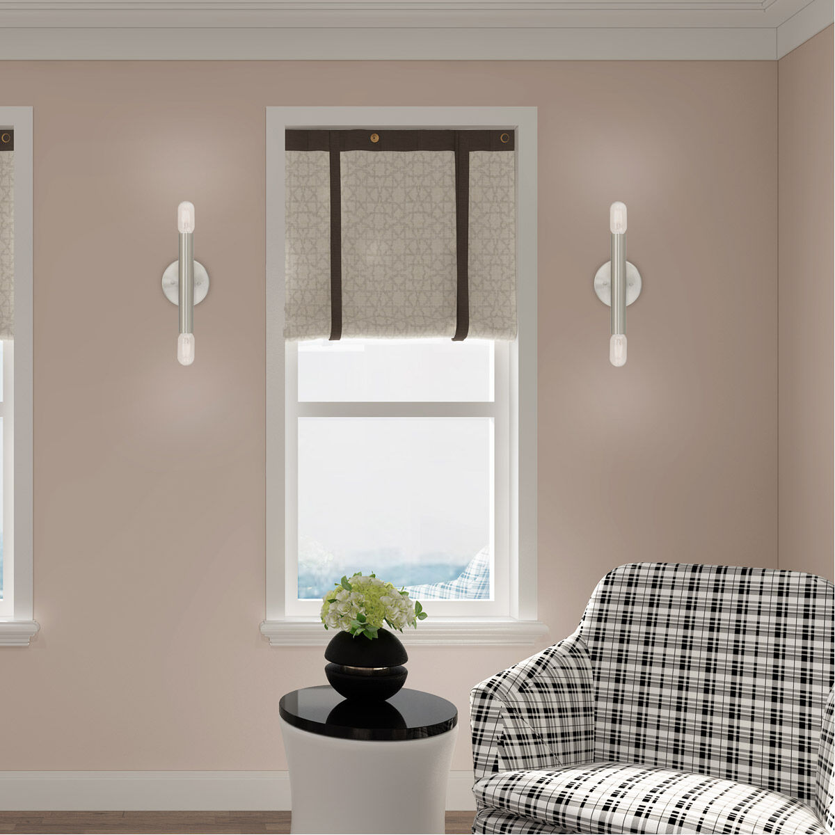 Copenhagen 2 Light 5 inch Brushed Nickel ADA ADA Wall Sconce Wall Light