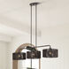 Acordia 3 Light 12 inch English Bronze Extra Large Linear Chandelier Ceiling Light, Extra Large