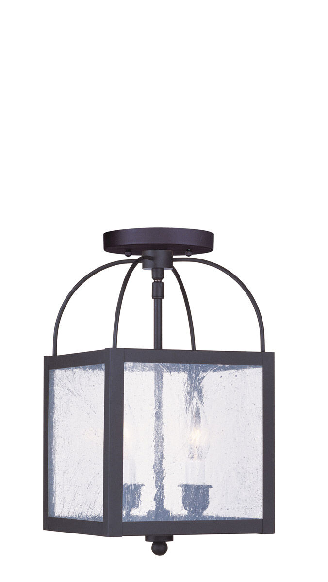 Milford 2 Light 8 inch Bronze Convertible Mini Pendant/Ceiling Mount Ceiling Light