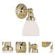 Classic 1 Light 6 inch Polished Brass Bath Vanity Wall Light