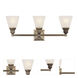 Mission 3 Light 25.25 inch Antique Brass Vanity Sconce Wall Light