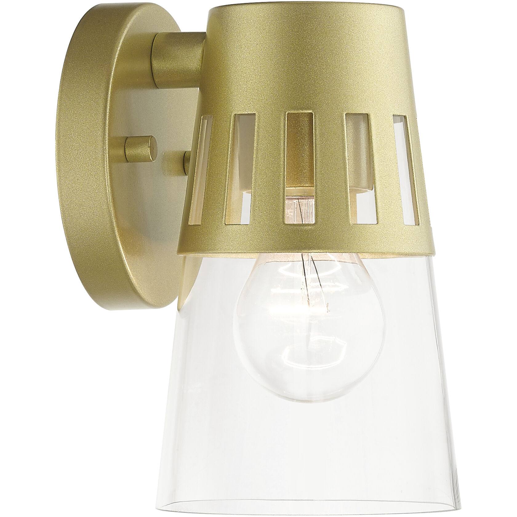 Covington 1 Light 8 inch Soft Gold Outdoor Wall Lantern, Small