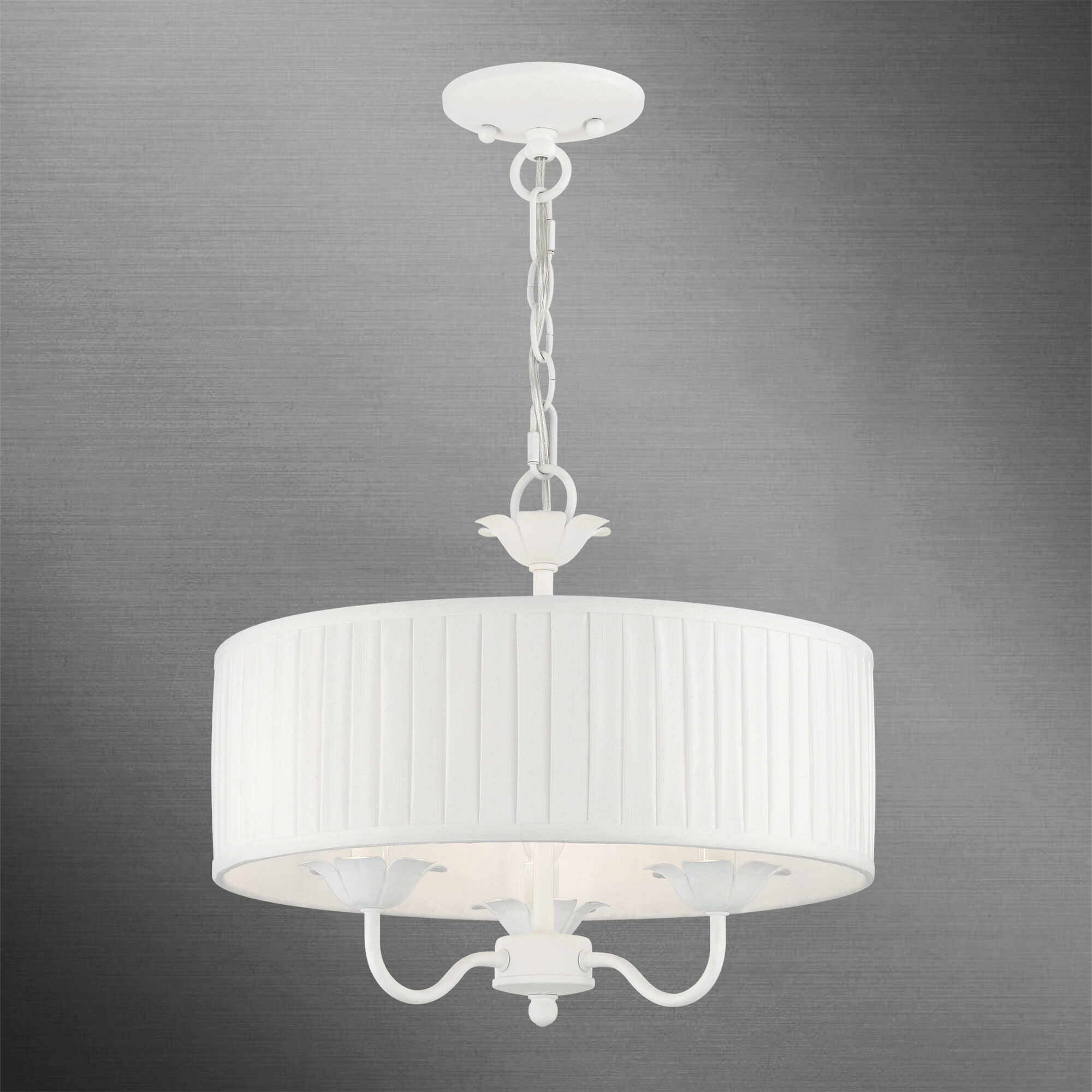 Edinburgh 3 Light 16 inch White Pendant Chandelier Ceiling Light