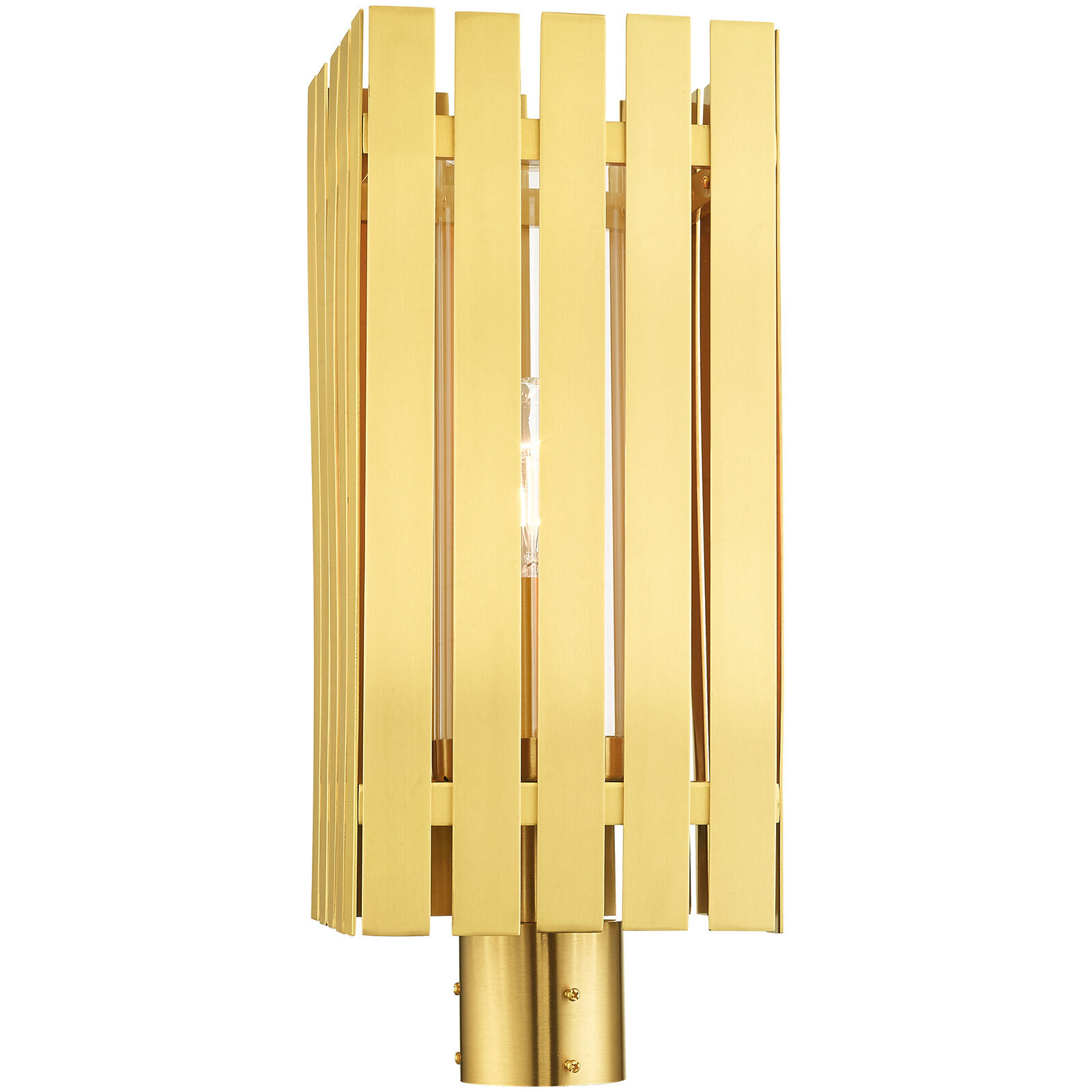 Greenwich 1 Light 20 inch Satin Brass Outdoor Post Top Lantern