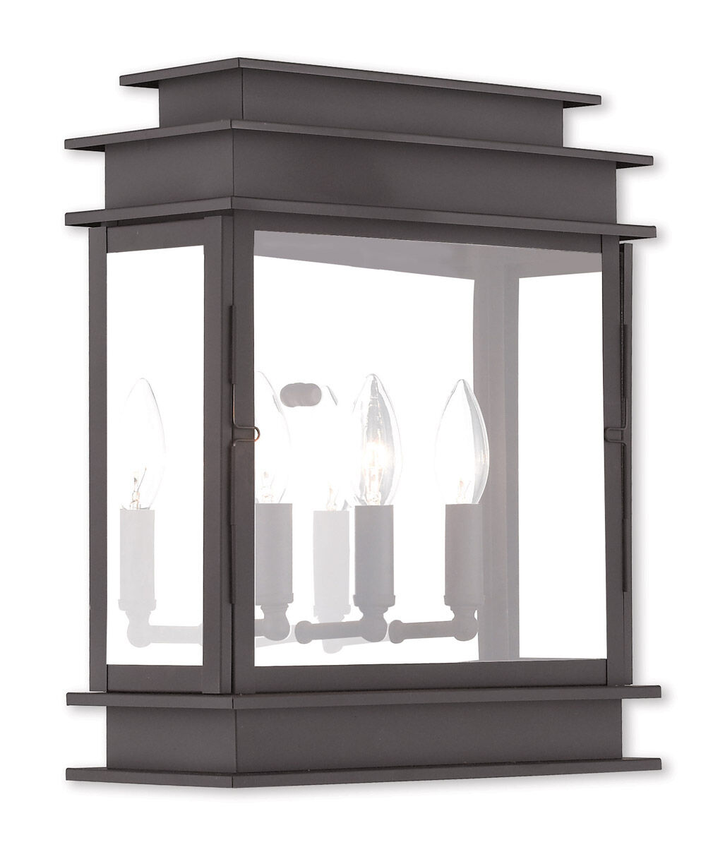 Princeton 3 Light 15 inch Bronze Outdoor Wall Lantern