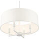 Meridian 4 Light 18 inch White Pendant Chandelier Ceiling Light