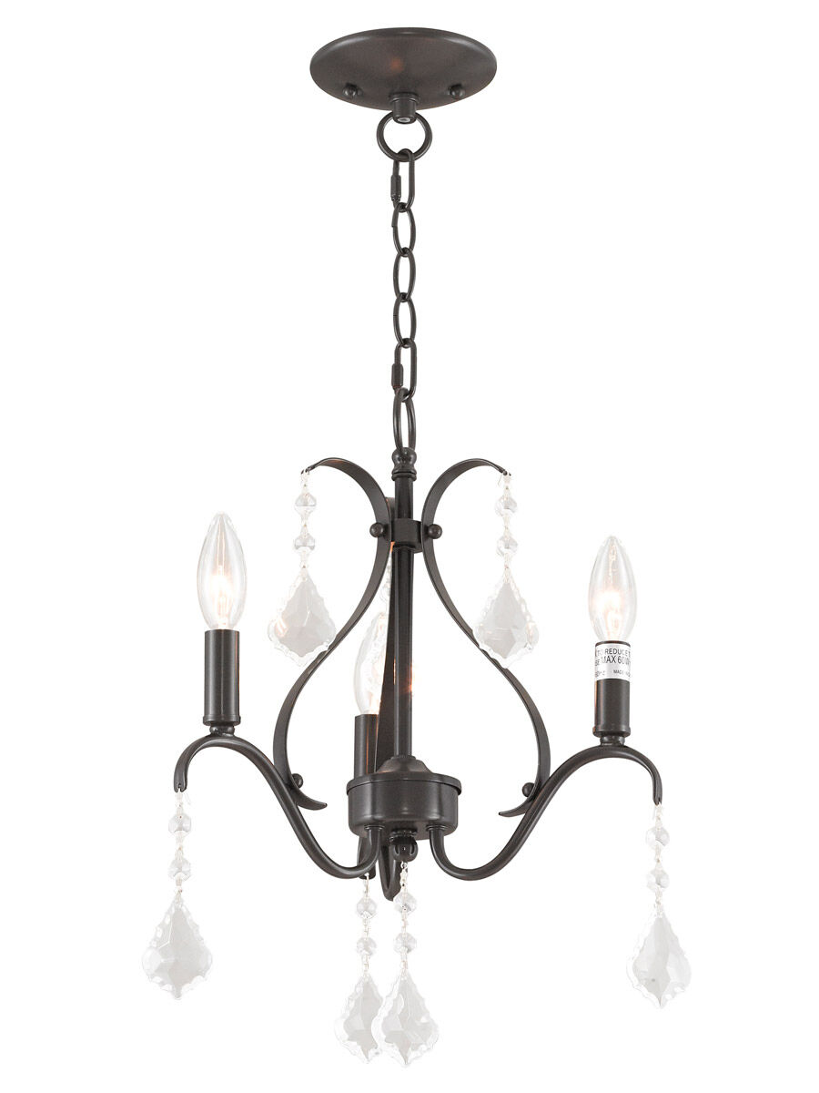 Caterina 3 Light 13 inch English Bronze Mini Chandelier Ceiling Light