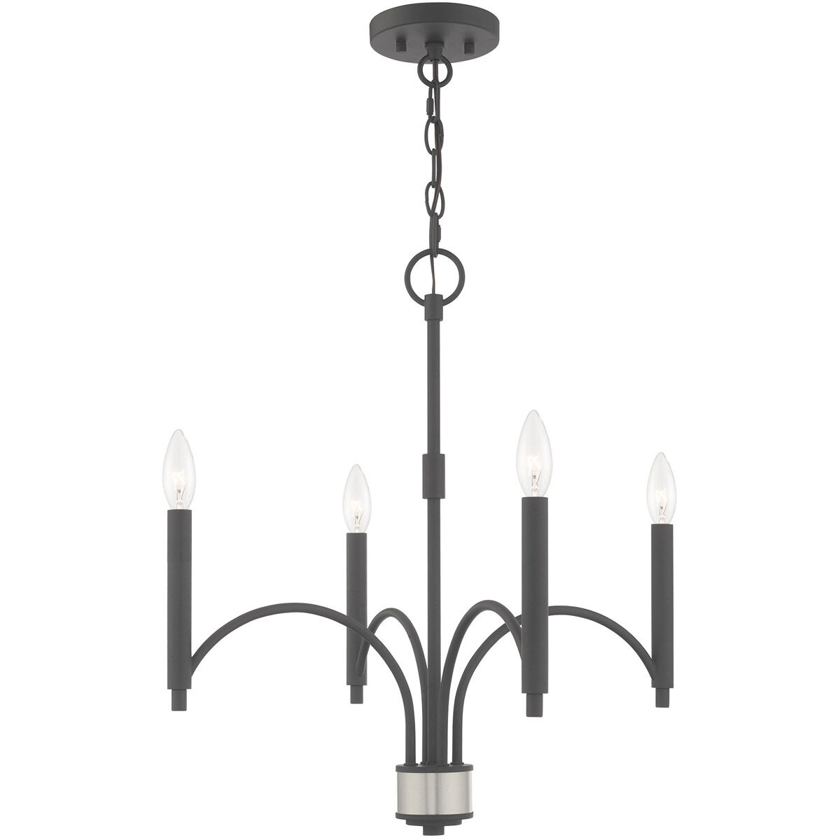 Wisteria 4 Light 20 inch Scandinavian Gray Mini Chandelier Ceiling Light