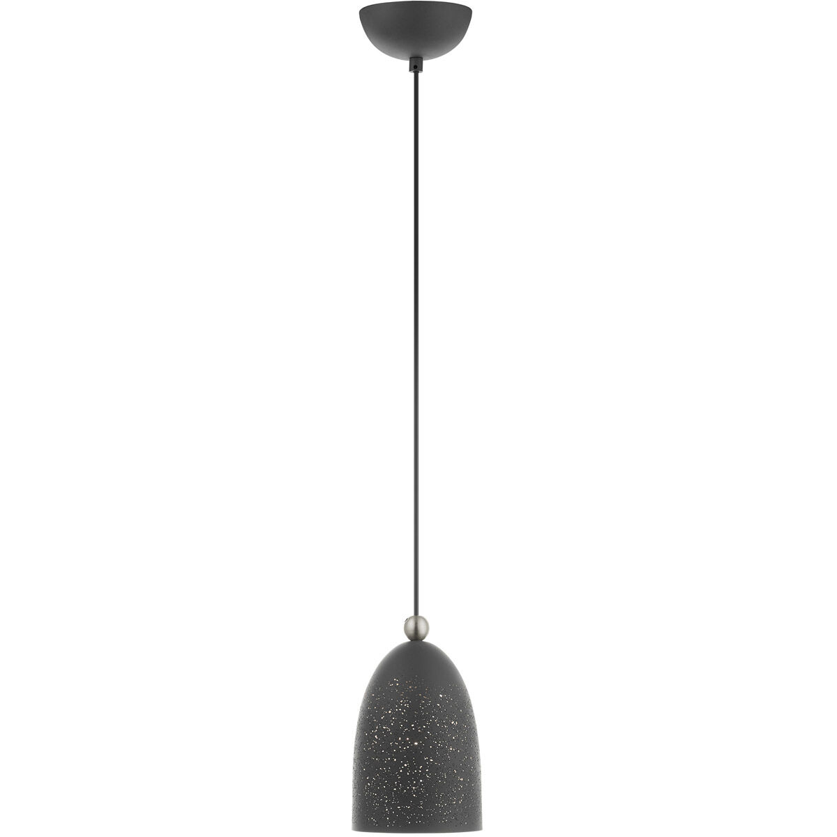Arlington 1 Light 5.5 inch Scandinavian Gray with Brushed Nickel Accents Pendant Ceiling Light