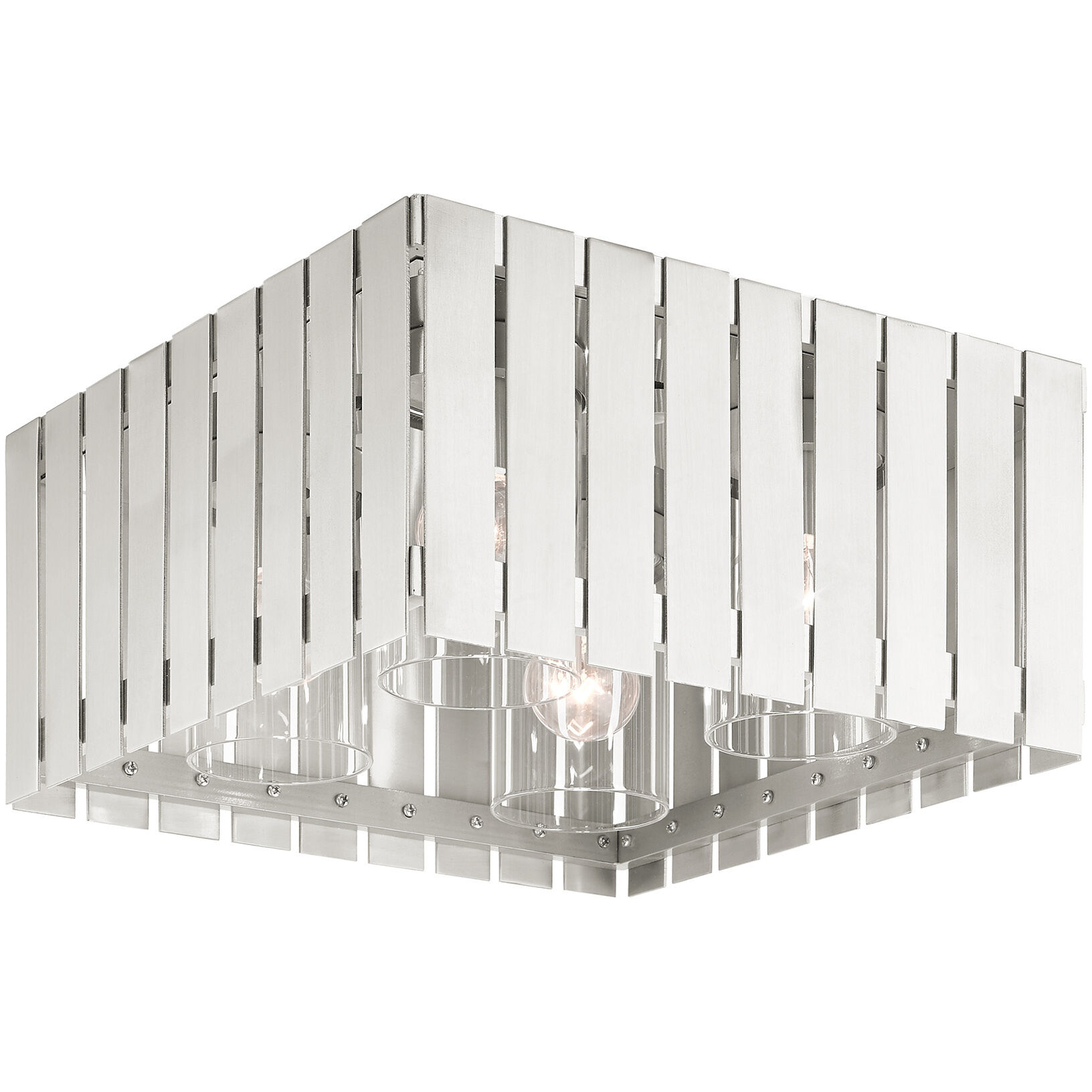 Greenwich 4 Light 13 inch Brushed Nickel Outdoor Flush Mount