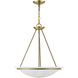 Newburgh 3 Light 20 inch Antique Brass Pendant Chandelier Ceiling Light