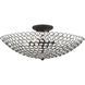 Cassandra 4 Light 20 inch Black Semi Flush Ceiling Light