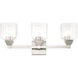 Aragon 3 Light 23 inch Brushed Nickel Bath Vanity Wall Light