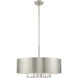 Madison 6 Light 24 inch Brushed Nickel Pendant Chandelier Ceiling Light