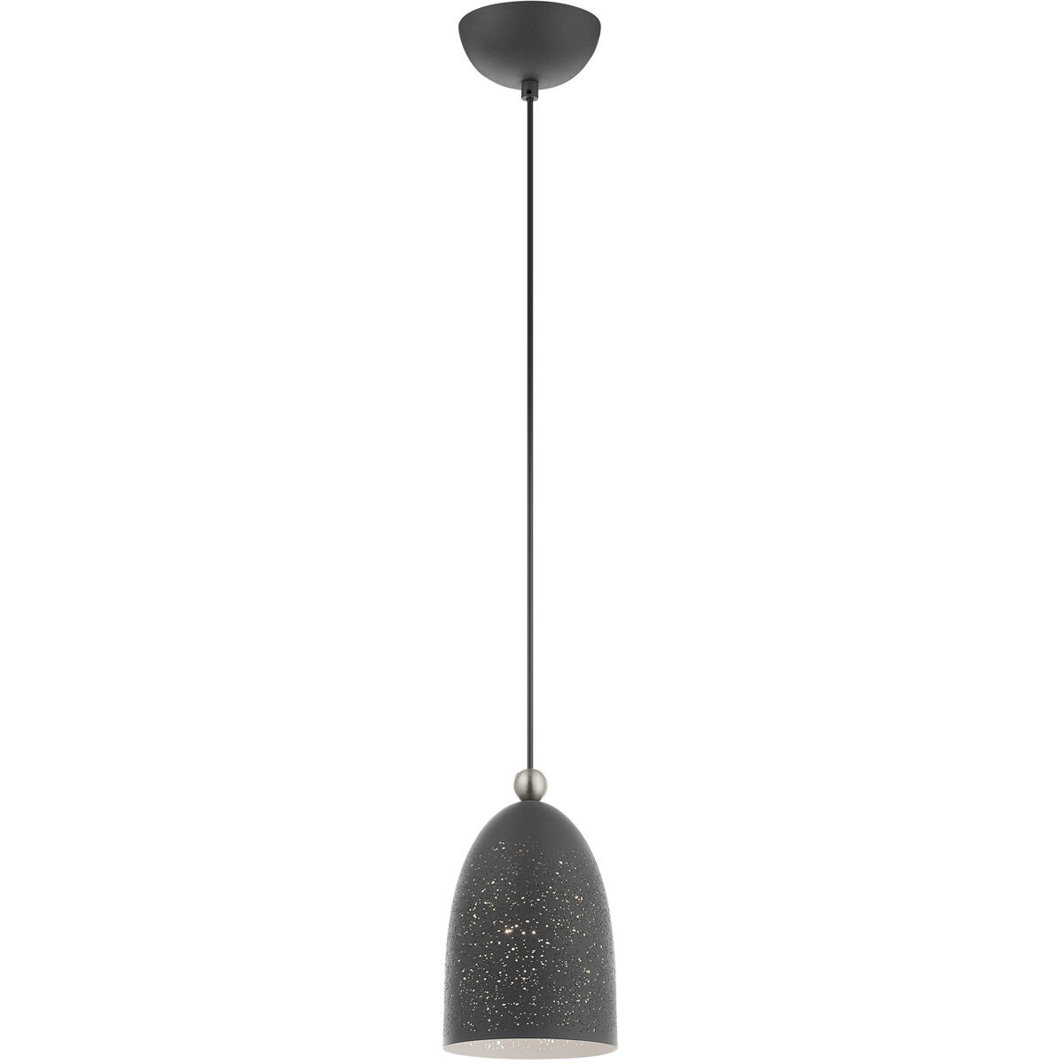Arlington 1 Light 5.5 inch Scandinavian Gray with Brushed Nickel Accents Pendant Ceiling Light
