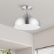 Amador 1 Light 12 inch Brushed Aluminum with Polished Chrome Accents Semi-Flush Mount Ceiling Light