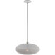 Dublin 1 Light 16 inch Nordic Gray with Brushed Nickel Accents Pendant Ceiling Light