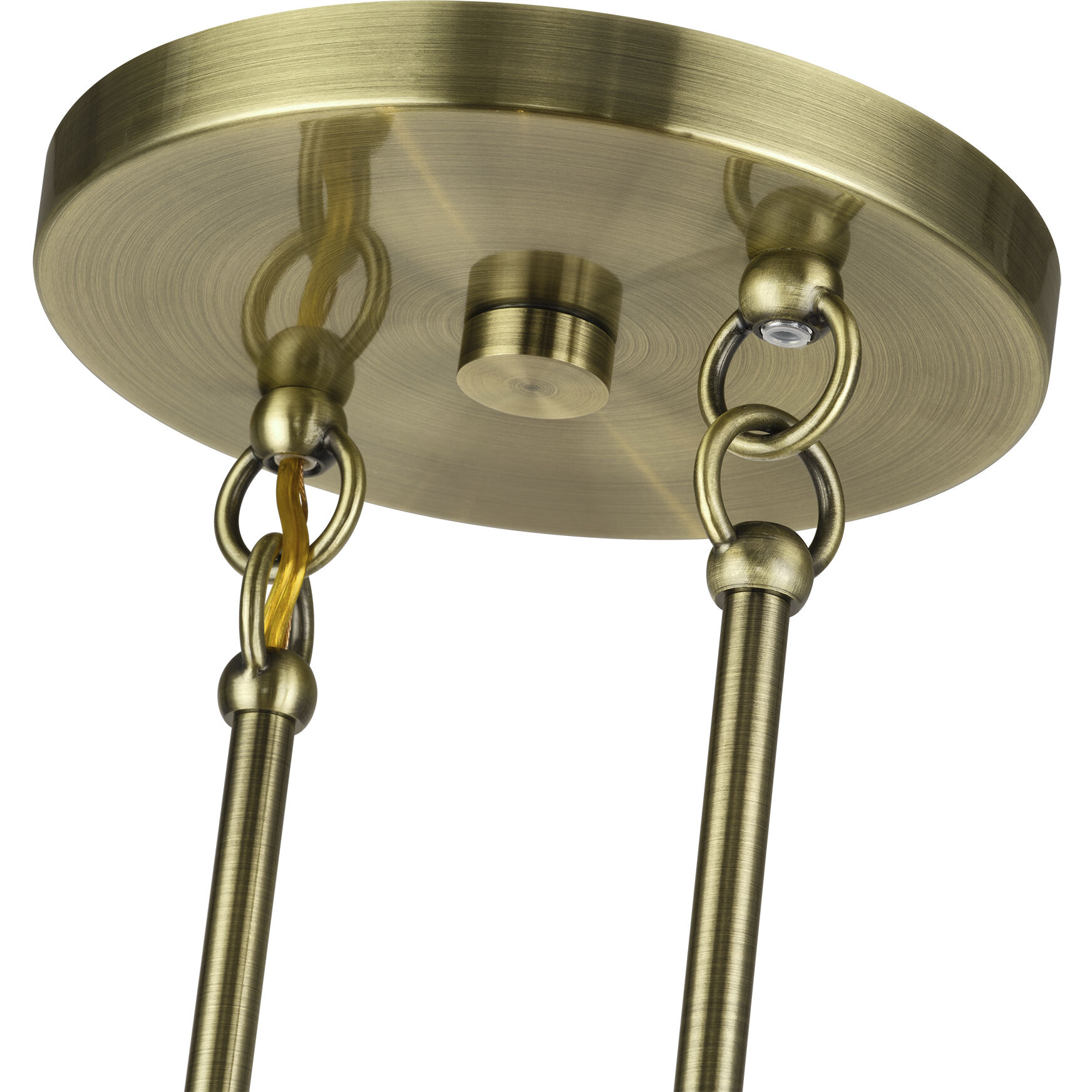 Manorwood 4 Light 36 inch Antique Brass Linear Chandelier Ceiling Light, Large